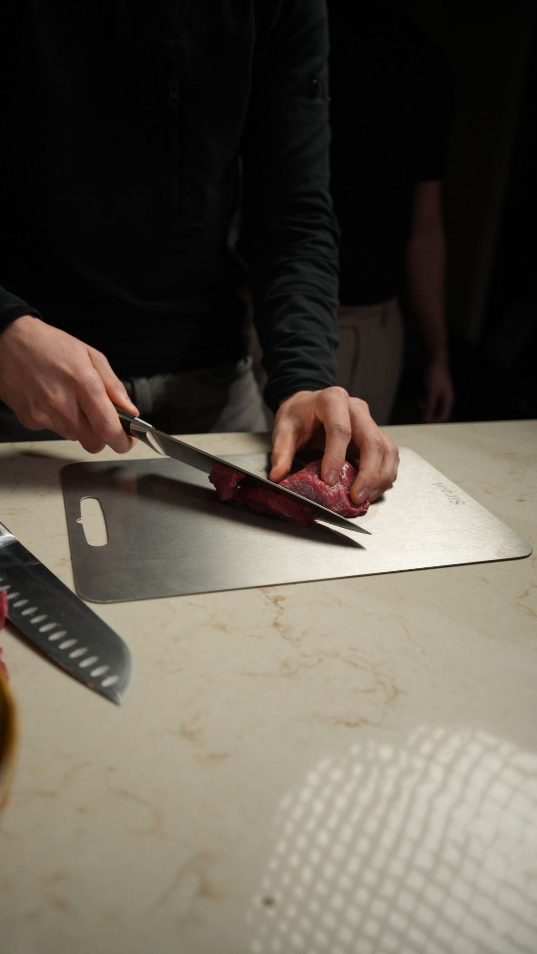 cutting board in use